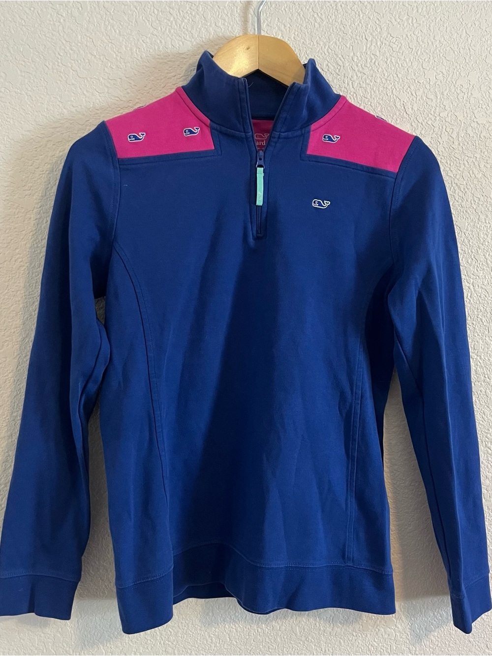 Vineyard Vines Whale Half Quarter Zip Pullover Sweatshirt Preppy Coastal